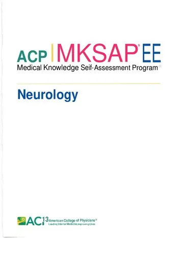 ACP MKSAP 19 (Medical Knowledge Self-Assessment Program) - Neurology (Jan 1, 2019)_(193824575X)_(American College of Physicians).pdf