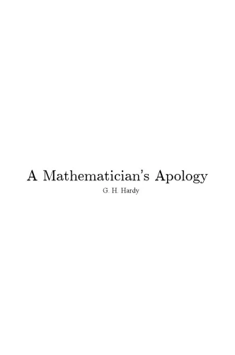 A Mathematician’s Apology