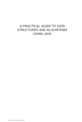 A Practical Guide to Data Structures and Algorithms using Java (Chapman & Hall CRC Applied Algorithms and Data Structures series)