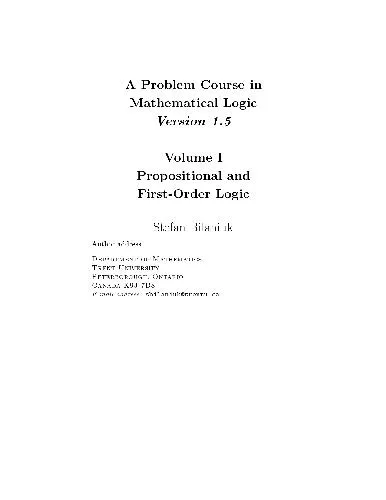 A Problem Course in Mathematical Logic