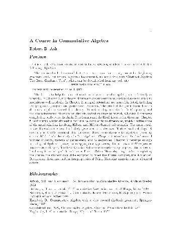 A course in commutative algebra