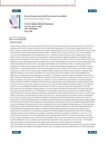 Advanced Programming in the UNIX (R) Environment