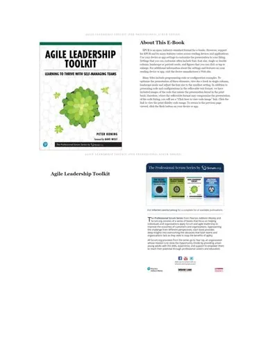 Agile Leadership Toolkit: Learning to Thrive with Self-Managing Teams