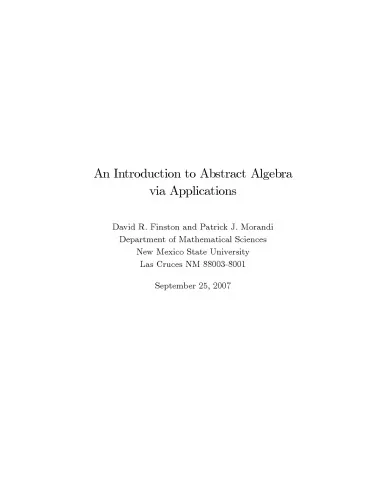 An Introduction to Abstract Algebra via Applications