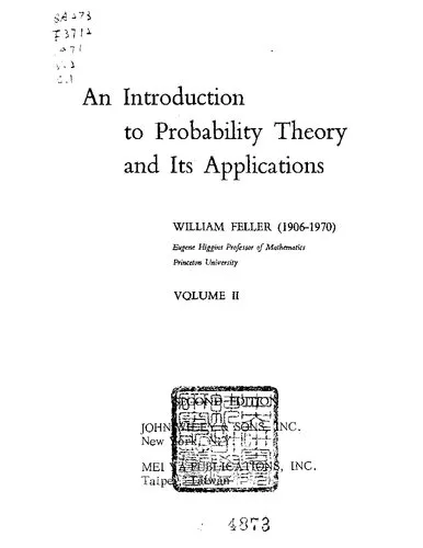 An Introduction to Probability Theory and Its Applications, Vol. 2, 2nd Edition