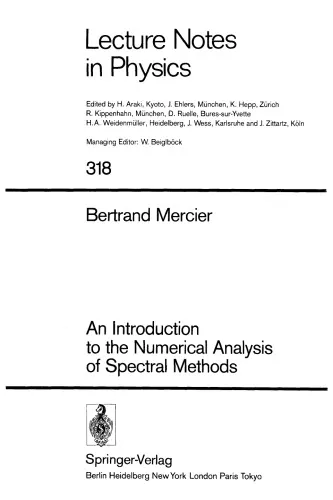 An Introduction to the Numerical Analysis of Spectral Methods