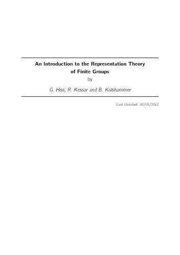 An Introduction to the Representation Theory of Finite Groups