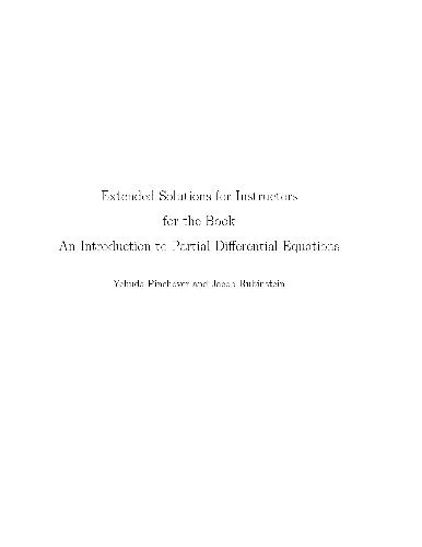 An introduction to partial differential equations. Extended solutions for instructors