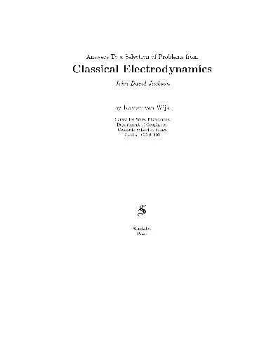 Answers to selected problems from Jackson's Classical electrodynamics