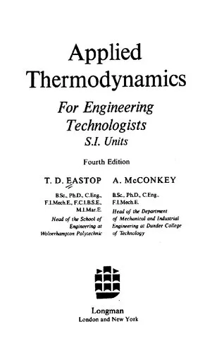 Applied Thermodynamics for Engineering Technologists: S.I. Units