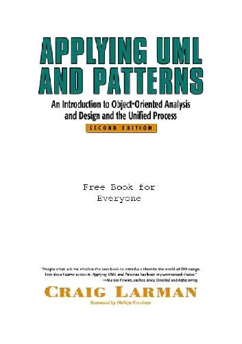 Applying UML and Patterns An Introduction To Object Oriented Programming