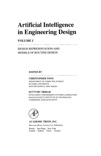 Artificial intelligence in engineering design, v. 1