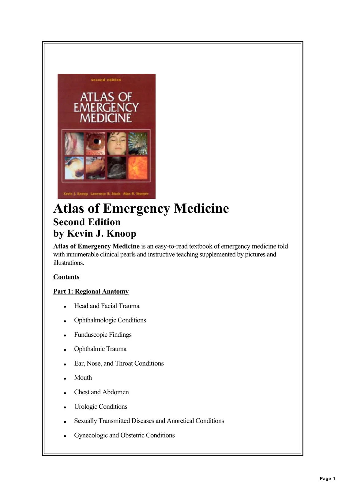 Atlas of Emergency Medicine