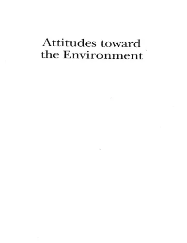 Attitudes Toward the Environment: Twenty-Five Years After Earth Day