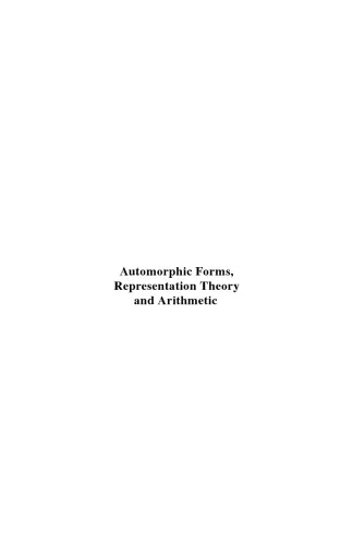 Automorphic Forms, Representation Theory and Arithmetic: Papers presented at the Bombay Colloquium 1979