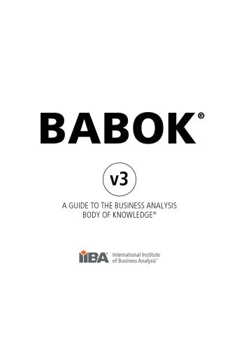 Cover of BABOK v3 A Guide to the Business Analysis Body of Knowledge