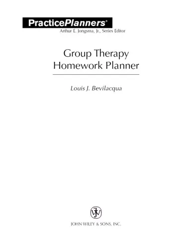 Brief Group Therapy Homework Planner (Atlas of Polymer 3rd Edition)