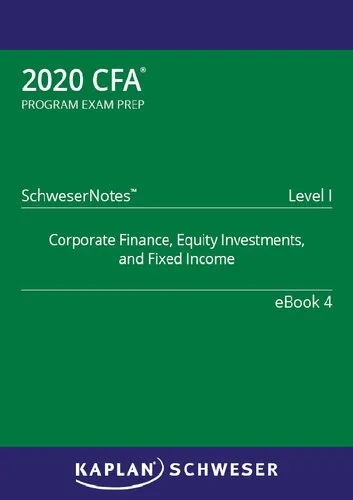 CFA 2020 - Level 1 SchweserNotes Book 4