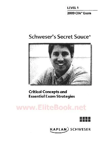 CFA Level 1 Schweser Secret Sauce 2009 - Учебное пособие для подготовки к зкзамену CFA