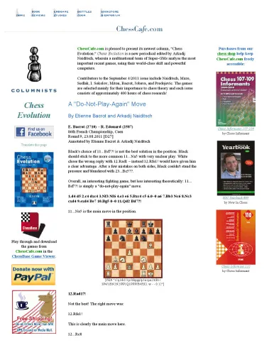 Chess evolution : September 2011