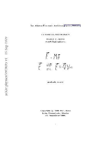 Classical Mechanics: a graduate course