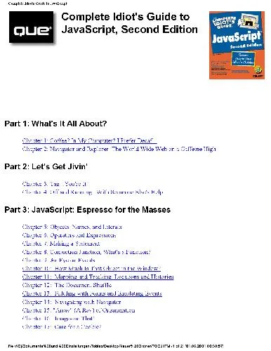 Complete Idiot's Guide to JavaScript