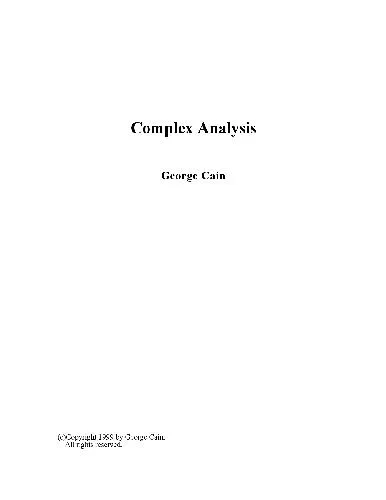 Complex analysis