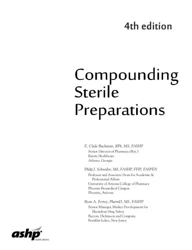 Compounding Sterile Preparations