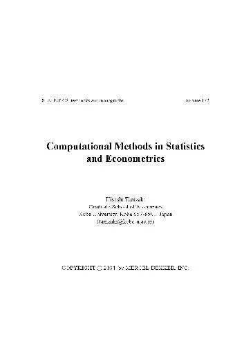 Computational Method in Statistics and Econometrics