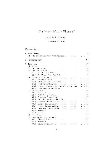 Condensed matter physics I