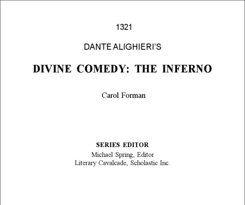 Dante Alighieri’s Divine Comedy: The Inferno