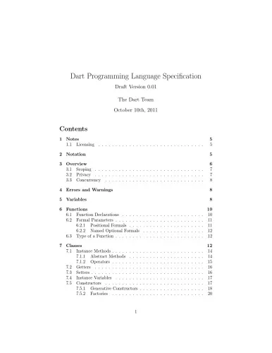 Dart Programming Language Specification