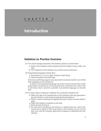 Database System Concepts Solutions Manual