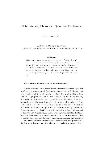 Determinism, Chaos and Quantum Mechanics.(en)(30s)