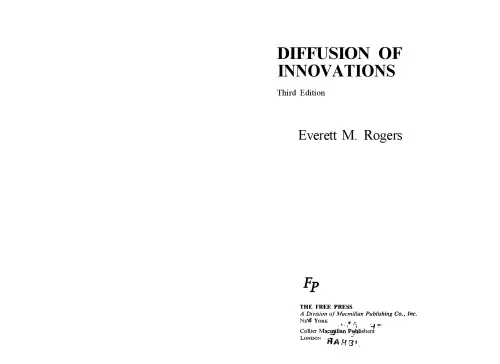 Diffusion of Innovations