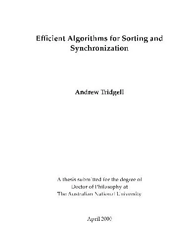 Cover of Efficient Algorithms for Sorting and Synchronization