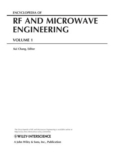 Encyclopedia of RF and Microwave Engineering , 6-Volume Set