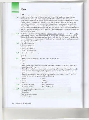 English Idioms in Use Advanced Keys