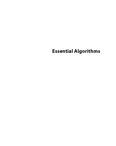 Essential algorithms