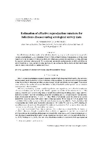 Estimation of effective reproduction numbers for infectious diseases using serological survey data