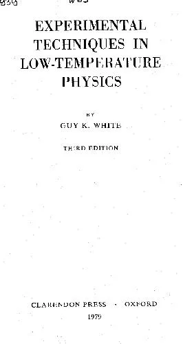 Cover of Experimental Techniques in Low-Temperature Physics