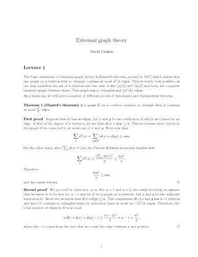 Extremal graph theory