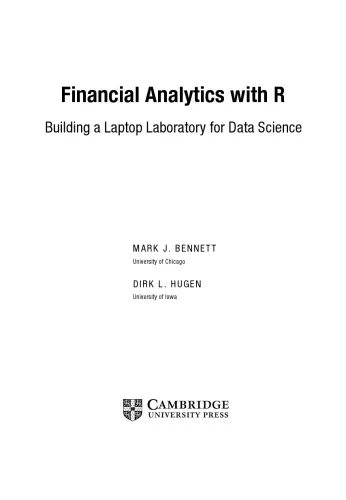 Financial Analytics with R. Building a Laptop Laboratory for Data Science