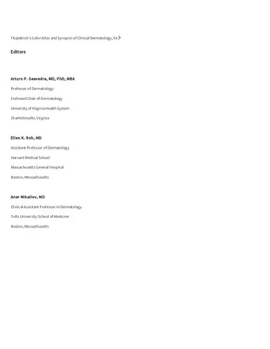 Fitzpatrick's Color Atlas and Synopsis of Clinical Dermatology, Ninth Edition