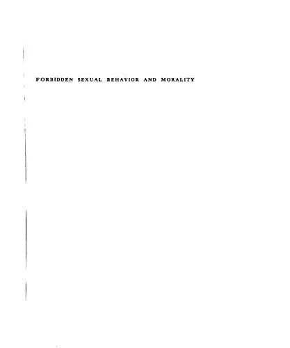 Forbidden Sexual Behavior and Morality: An Objective Re-Examination of Perverse Sex Practices in Different Cultures