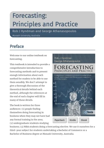 Forecasting: Principles and Practice