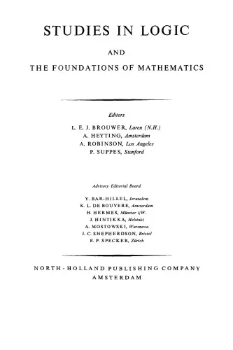 Formal Systems and Recursive Functions: Proceedings of the Eighth Logic Colloquium, Oxford, July 1963