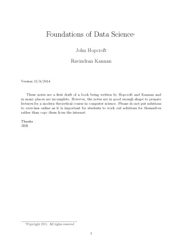 Foundations of Data Science