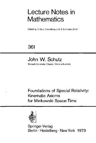 Foundations of special relativity: kinematic axioms for Minkowski space-time