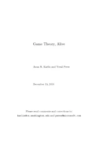 Game Theory, alive (draft)